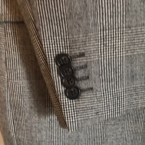 Gray And Black Prince of Wales style Suit - Picture 3 of 5